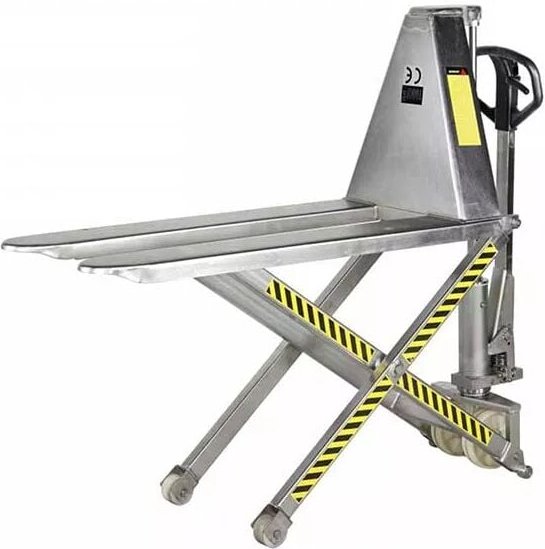 Matisère - Handhubwagen aus Edelstahl 304 mit Hubhöhe 800 mm – Gabeln 1150 x 540 mm – Korrosionsschutz – Lebensmittelind...