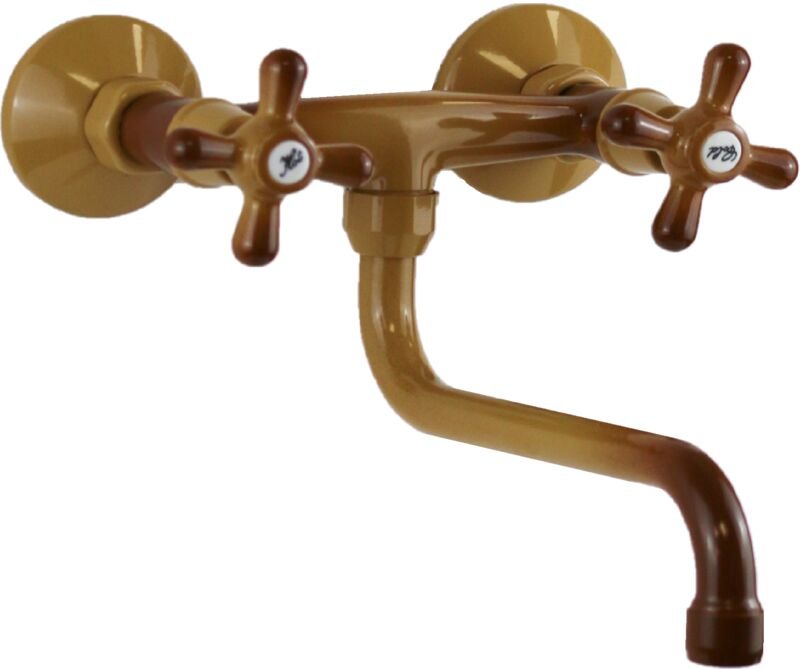 Gattoni Rubinetteria - Küchenarmatur zur Wandmontage in Terra di Francia Gattoni 7550/RE0T Land von Frankreich