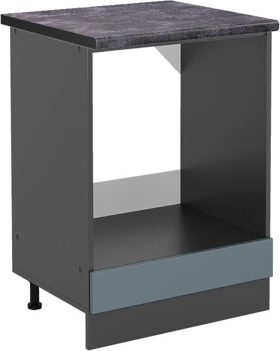 Vicco - Herdumbauschrank R-Line, Blau-Grau, 60 cm , ap Anthrazit