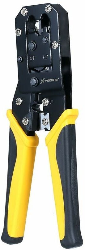 DL381068 Multifunktionale 6P/8P-Netzwerkkabelzange, Kristallkopf, Netzwerk-Telefon-Crimpzange, Material aus Kohlenstoffs...