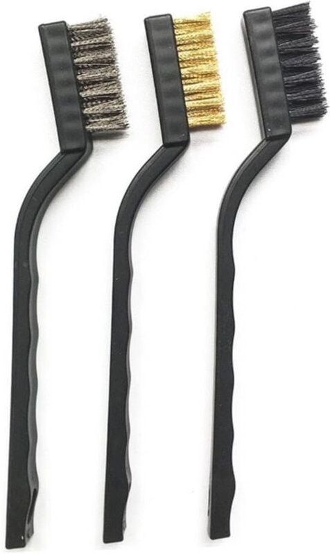 Drahtbürsten 3 Stück Drahtbürste (Nylon, Messing, Edelstahl)