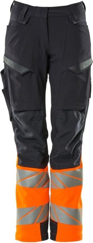 Mascot - Hose mit Knietaschen 19178-511-01014 Gr. 76C48 schwarzblau/hi-vis orange