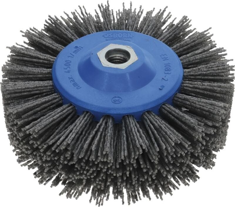 Schleifbürste aus Kunststoff ø 140mm M14 für Winkelschleifer - Rundbürste für Holz mit abrasivem Besatz, Bürstenaufsatz ...