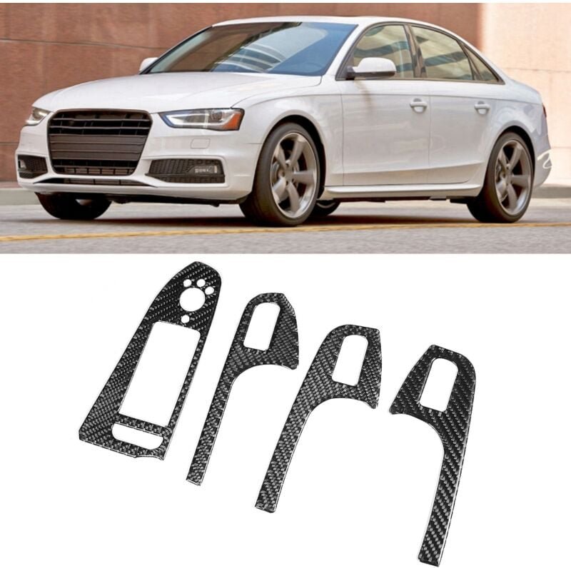 Ej.life - Holtsverkleidunung A4 B8 In Carbon Mittelkonsole-Kohlefaser Tür Fensterheber Panel Knopfleiste Trim Aufkleber ...