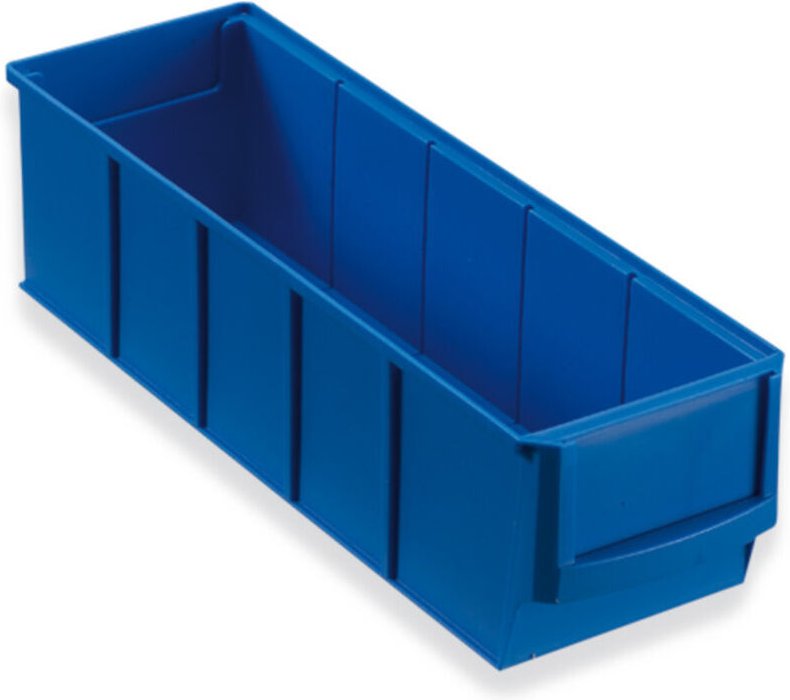Regalbox aus pp, 300x91x81 mm blau, Volumen 1,62 l, schmal - Hünersdorff