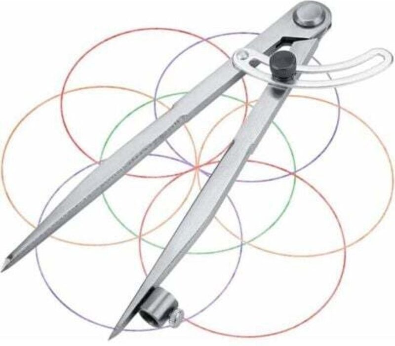 Tigrezy - Messkompass, großer professioneller Kompass, Spitzkompass mit Flügel und Bleistifthalter für Tischler/Zeichnen...