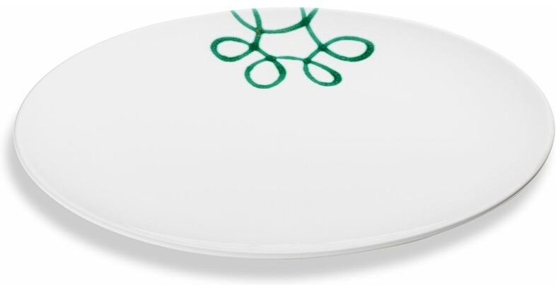 Gmundner Keramik Pur Geflammt Grün, Platte oval (33x26cm)