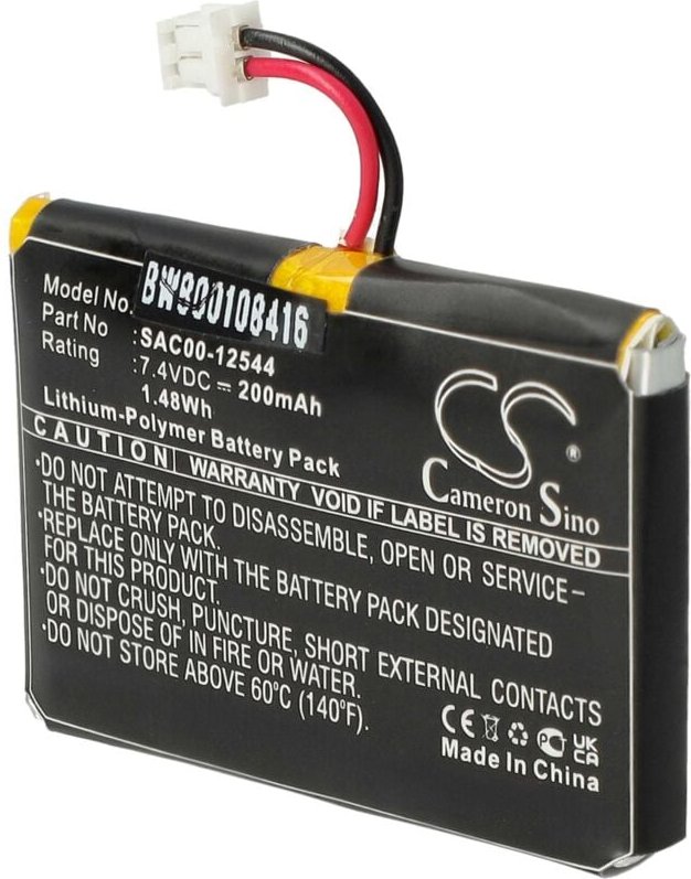 Vhbw - 1x Akku Ersatz für Sportdog SAC00-12544 für Hundehalsband Hunde-Trainer (200 mAh, 7,4 v, Li-Polymer)