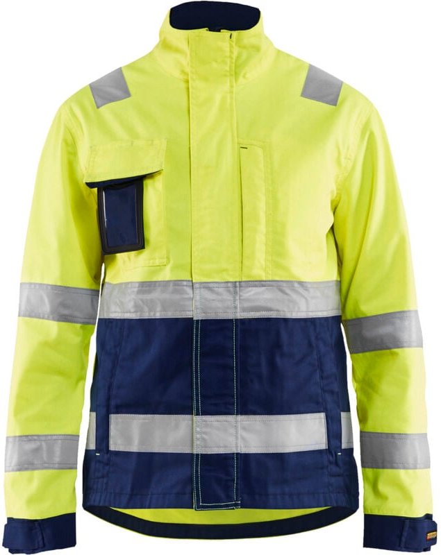 Hochsichtbare Arbeitsschutzjacke für Damen 4903 – Neon Gelb / Marine XL