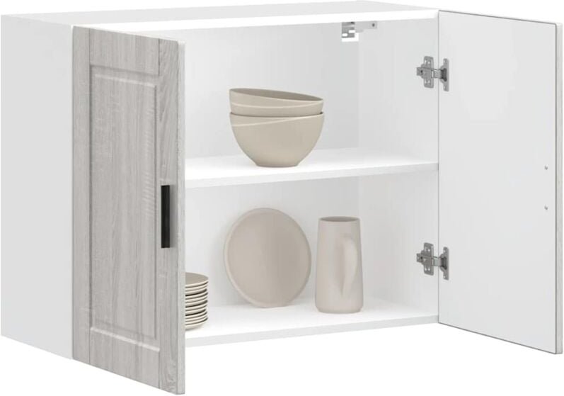 Küchen-Hängeschrank Porto Grau Sonoma Holzwerkstoff Vidaxl