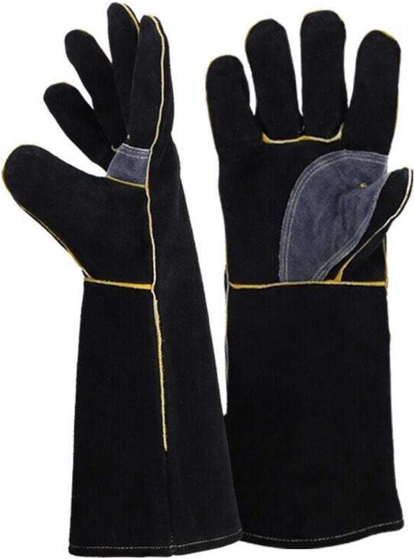 Alovez - Extrem feuer- und hitzebeständige Handschuhe, Leder mit Kevlar-Nähten, perfekt für Kamin, Herd, Ofen, Grill, Sc...