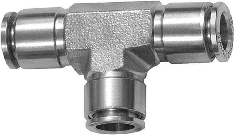 T-Steckverbindung, für Schlauch-Außen-Ø 4, Edelstahl 1.4404 - Riegler