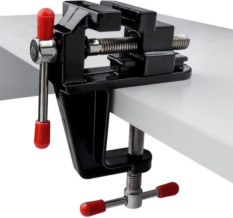 Odipie - Mini-Universal-Tischschraubstock, Mikro-Schraubstock mit verstellbarer Backe, Tischklemm-Befestigungswerkzeug a...
