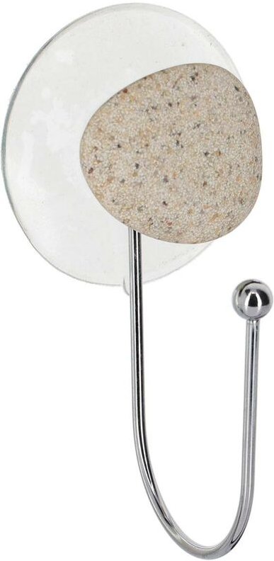 Metalhaken auf saugnapf 1 deco - kieselstein - Tendance