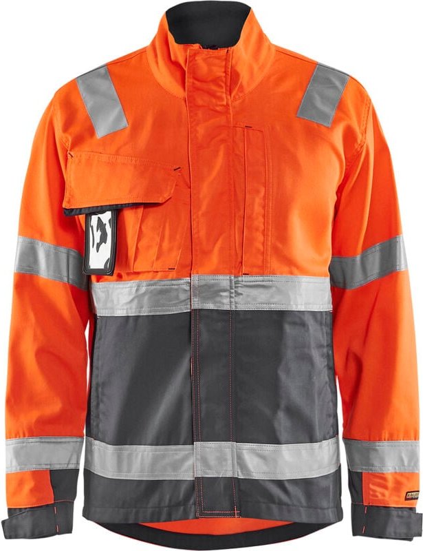 Thumbnail - Hochsichtbare Arbeitsschutzjacke 4064 - Neonorange/Anthrazit M