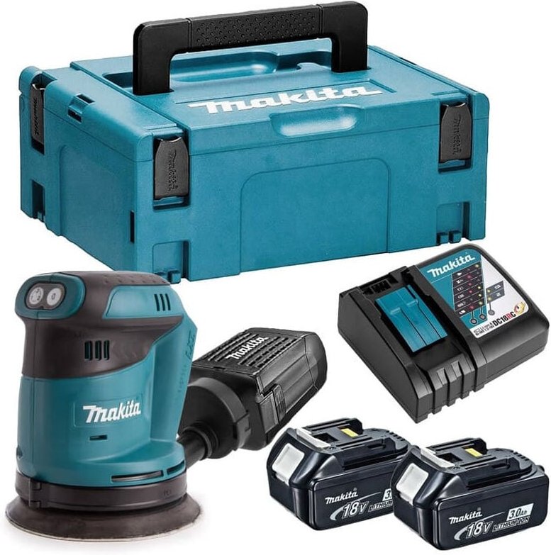 Exzenterschleifer 18V lxt (2x3,0 Ah) in makpac Makita DBO180RFJ