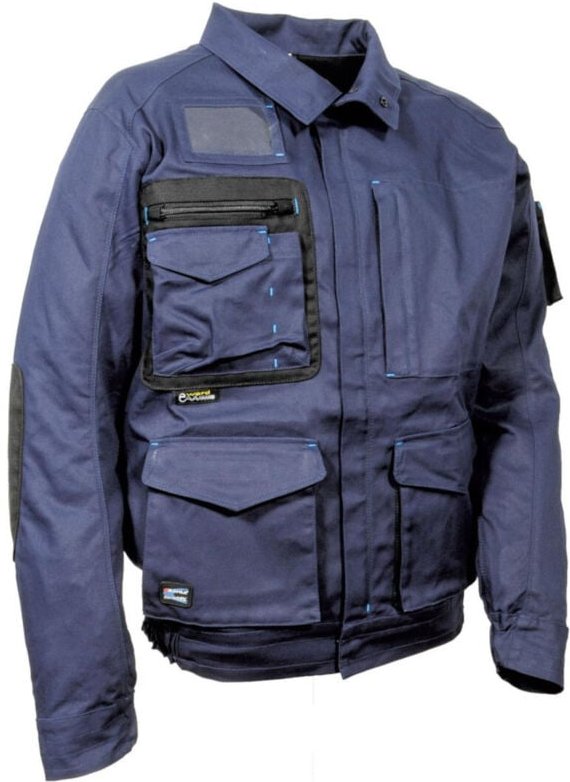 Cofra Arbeitsjacke 300 g/m², mit vielen Taschen blau 58