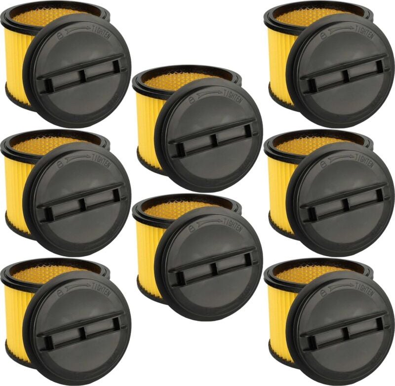 Thumbnail - vhbw 8x Faltenfilter kompatibel mit Einhell BT-VC 1500 SA, H-NS 1250, BT-VC 1450 SA, H-NS 1500 A Staubsauger - Patronenf...