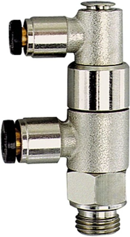 Stoppventil pneumatisch betätigt, g 1/8, Steckanschluss 6/4 - Riegler