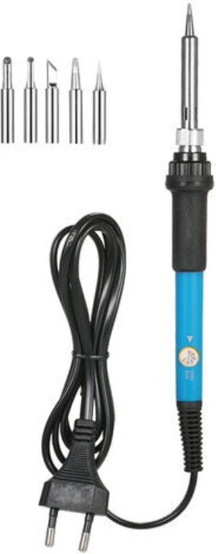 60-W-Lötkolben mit einstellbarer Temperatur + 5 Lötkolbenspitzen kleiner europäischer Standard 220 v