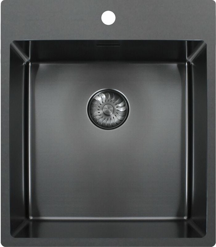 2D-Spüle CAPP40KR10GM Edelstahl-Anthrazit Gun Metal - Solido