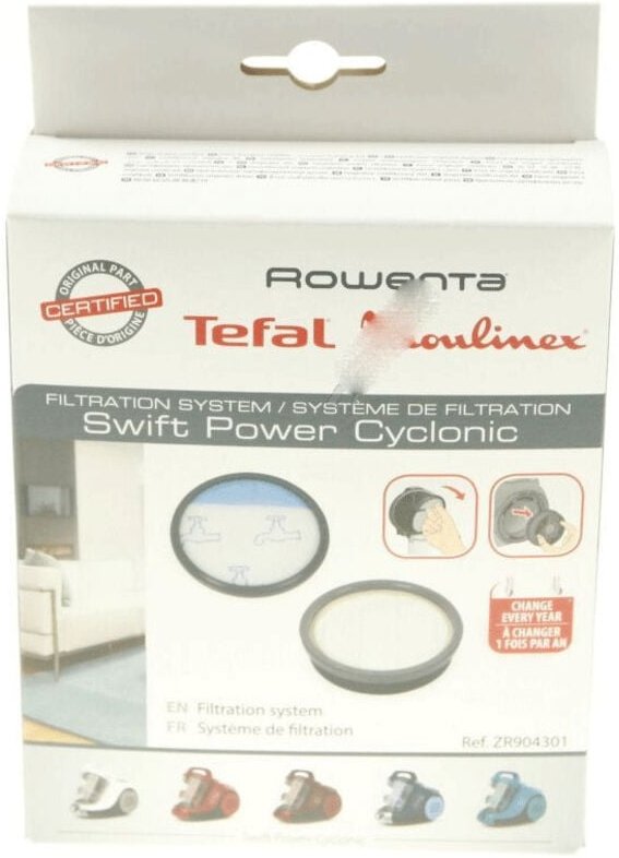 Ersatzteil - Filter Set für Staubsauger ohne Beutel - Rowenta moulinex, tefal