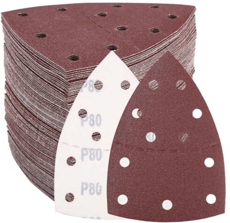 100 Stück Schleifpapier für Maus-Detailschleifer, Körnung 40, 80, 120, 180, 240, professionelles Dreieck-Schleifpapier z...