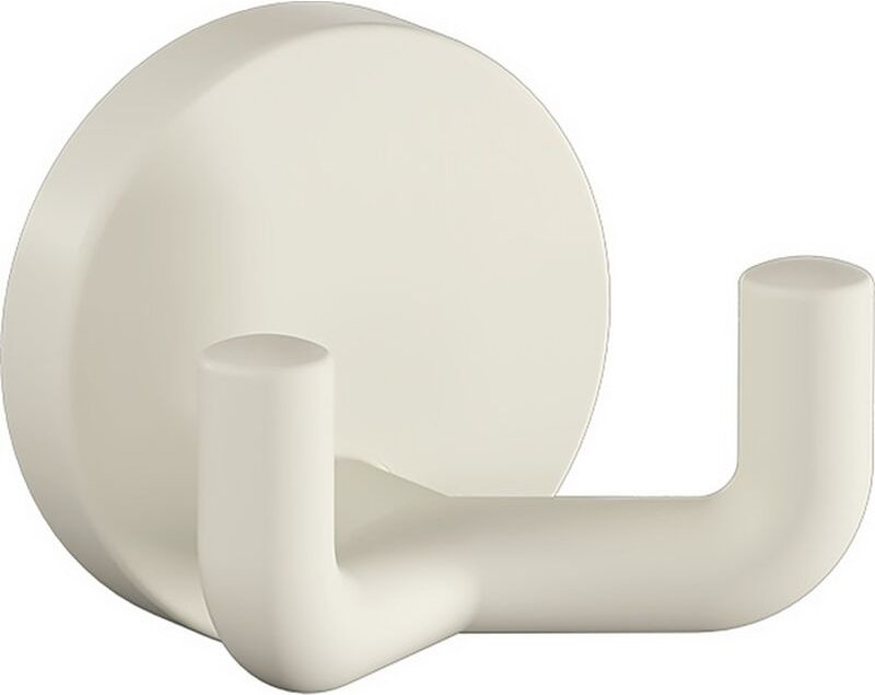 No Brand - Doppelhaken 477.90B025 doppelt Ausladung 43,5 mm Polyamid 99 reinweiß matt ø 50 mm