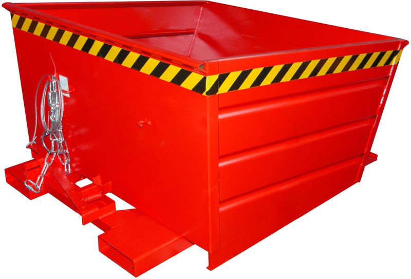 Bauer Kippbehälter mit Hebelverschluß VD 800, lackiert, Feuerrot