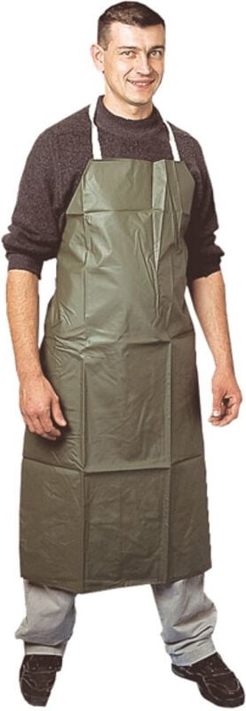 Packung mit 50 - Einweg-Schürze aus doppelt beschichtetem PVC - Grün 110x75 cm