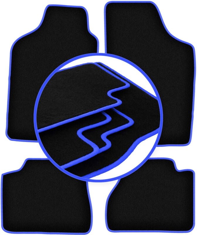 CARLUX-BLUE Autofußmatten für: Nissan Micra K10 Fließheck (1983-1991)
