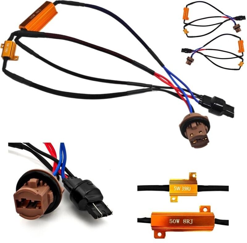 2 Stück W21/5W Widerstand - CAN Fehlerdecoder 50W 8 Ohm / 5W 39 Ohm 12V