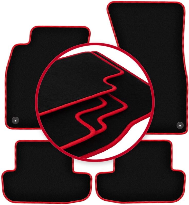 CARLUX-RED Autofußmatten für: Audi A5 8T Coupé (2008-2018)
