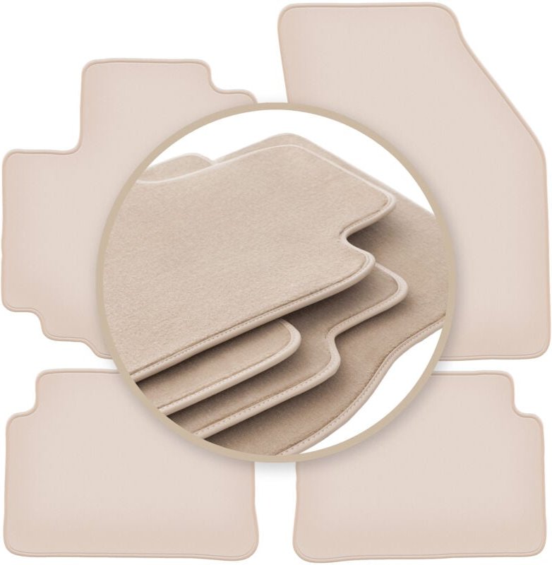 Beige PREMIUM-Matten für: Nissan Pixo Fließheck 2008-2013