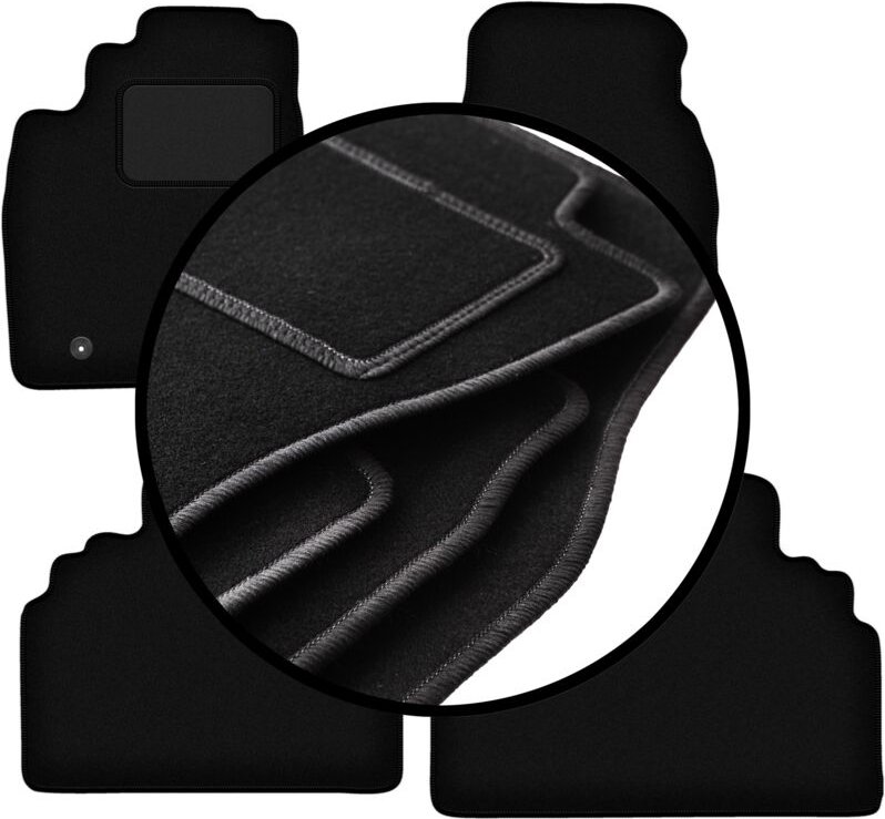 Komplettset Veloursmatten für: Toyota Previa II Minivan (2000-2005)