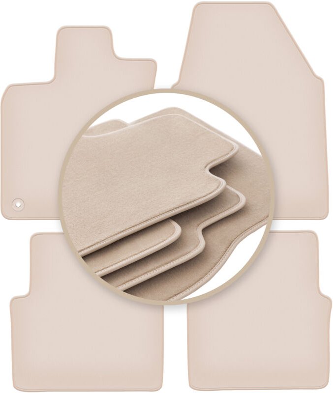 Beige PREMIUM-Matten für: Nissan Qashqai I J10 (breit) Crossover 2007-2013