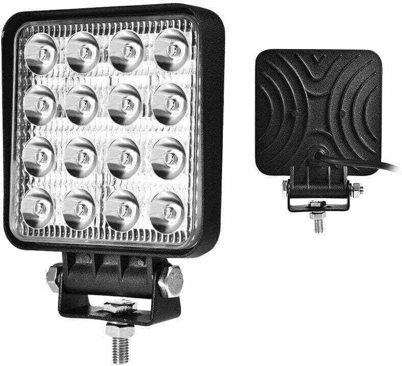 Quadratisches LED-Arbeitslicht, 12–24 V, 48 W, 6500 K, IP67, LED-Arbeitslampe, Rampenscheinwerfer, große Reichweite, Spo...