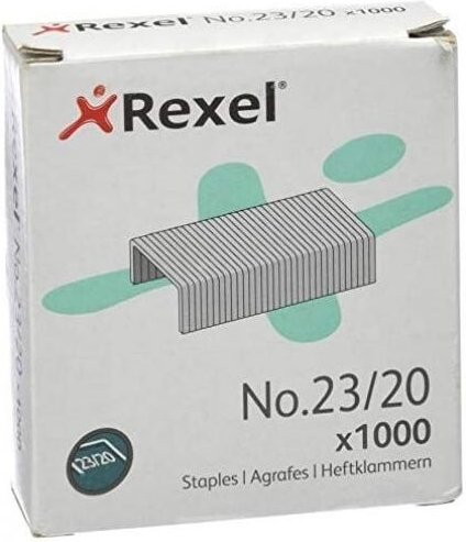 Rexel-Klammern 23/20 verzinkt -Box von 1000-.