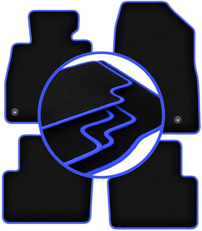 CARLUX-BLUE Autofußmatten für: Mazda 3 III (BM) Fließheck, Limousine (2013-)