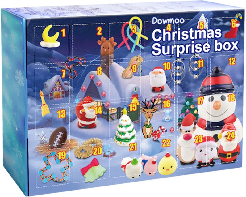 Weitere Weihnachtsdeko, Adventskalender, 24-Tage-Überraschungs-Weihnachtskalender, Weihnachtsgeschenke für Jungen und Mä...