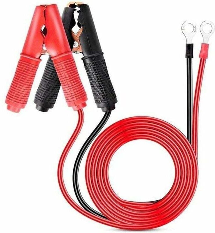 Jalleria - 2 Stück 30 a Krokodilklemme Krokodilklemme 12 v 24 v Autobatterie-Ladegerät 1 m Jumper