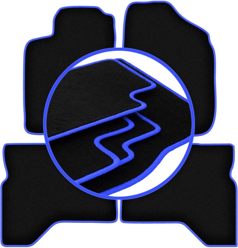 CARLUX-BLUE Autofußmatten für: Mitsubishi Pajero Sport I SUV (1996-2008)