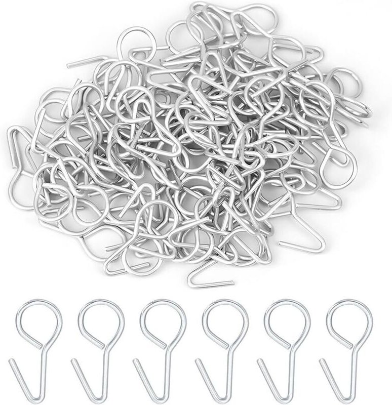 Shining House - 100 Stück Metallhaken für Autositzbezüge, Befestigungshaken für Autositzbezüge im S-Design, Metallhaken ...