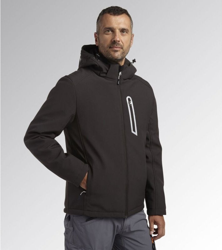 Arbeitssoftshelljacke PADDED SAIL - Grau Asphalt 3XL