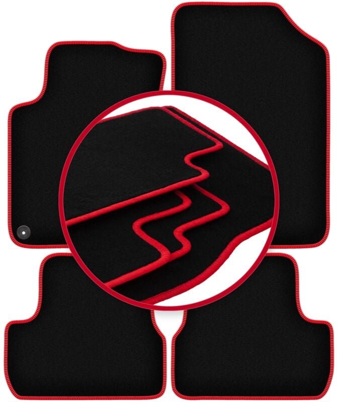 CARLUX-RED Autofußmatten für: Citroen DS3 Cabrio (2015-)