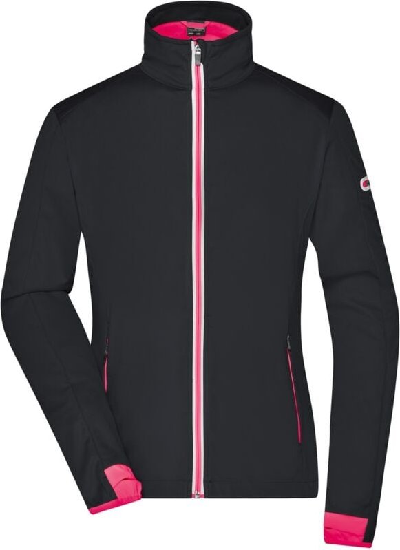 James & Nicholson Damen Softshell-Jacke JN1125 Gr. M black/light-red