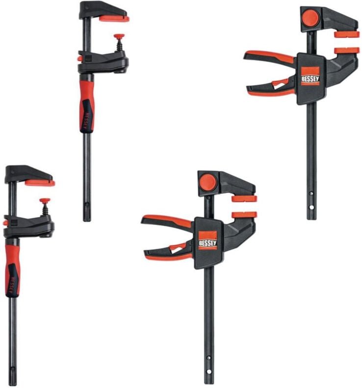 Montageset 2x Getriebezwinge GearKlamp GK30 + 2x Einhandzwinge EZL45-8 - Bessey