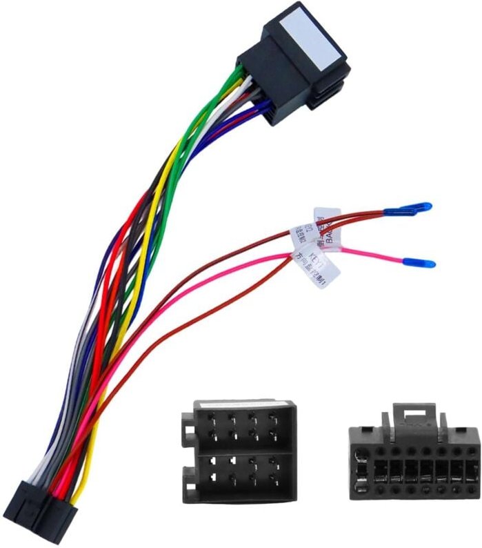 SIGADNG 16-poliges auf ISO-Adapterkabel, Autoradio-Kabelbaumadapter, für Android-Autoradio-Stereo-Standardbuchse mit Len...