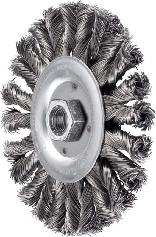 Pos combitwist Rundbürste gezopft rbg hd ø 125x12 mm M14 Stahl-Draht-Ø 0,50mm Winkelschleifer - Pferd