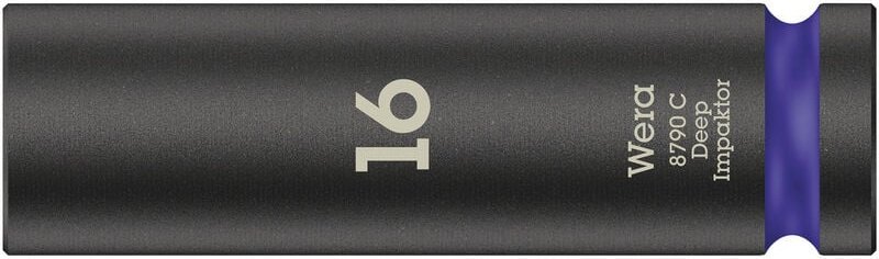 8790 c Impaktor Deep 05004833001 Innen-Sechskant Steckschlüsseleinsatz 16 mm 1/2' (12.5 mm - Wera